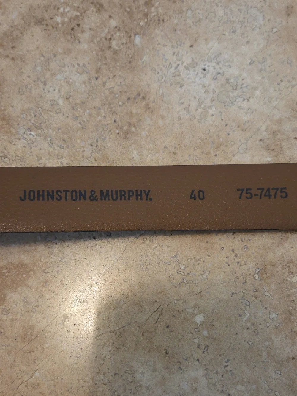 MEN'S JOHNSTON & MURPHY BROWN CALFSKIN LEATHER PERFORATED BELT SILVER BUCKLE 40